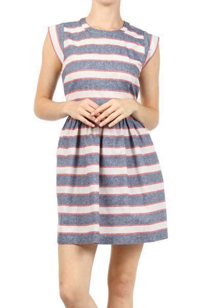 Freeway Apparel Americana Denim Stripe Dress