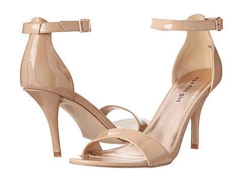 Madden Girl Dafney Nude Patent Leather Strappy Heel