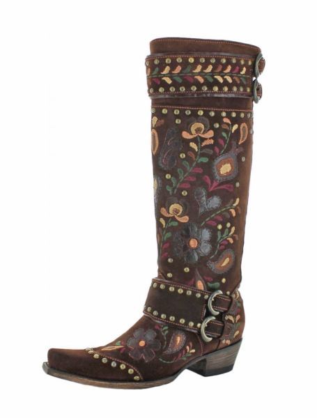 Double D Ranch by Old Gringo Travelers and Traders Floral Embroidered Boots