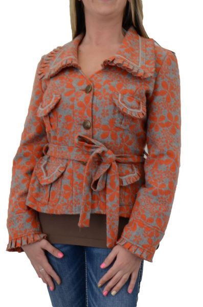 Nick and Mo N286W60 Gilly Print Belted Jacket