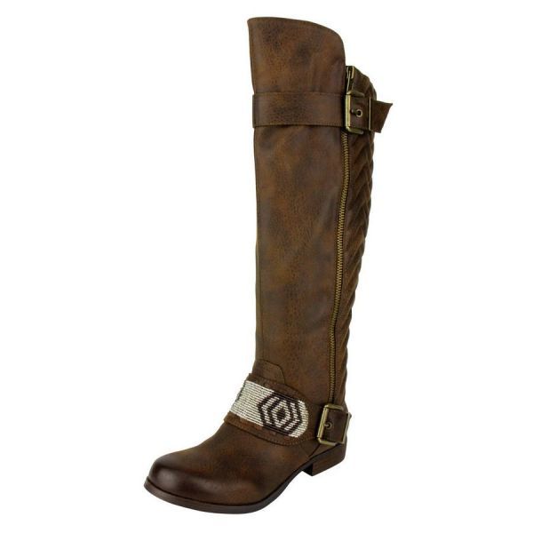 Not Rated Tan Fashion Blvd Riding Boot With Bead Harness