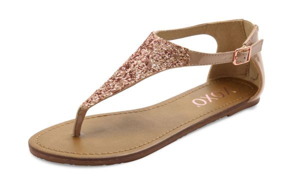 XOXO Blush Garnet Glitter Sandal 