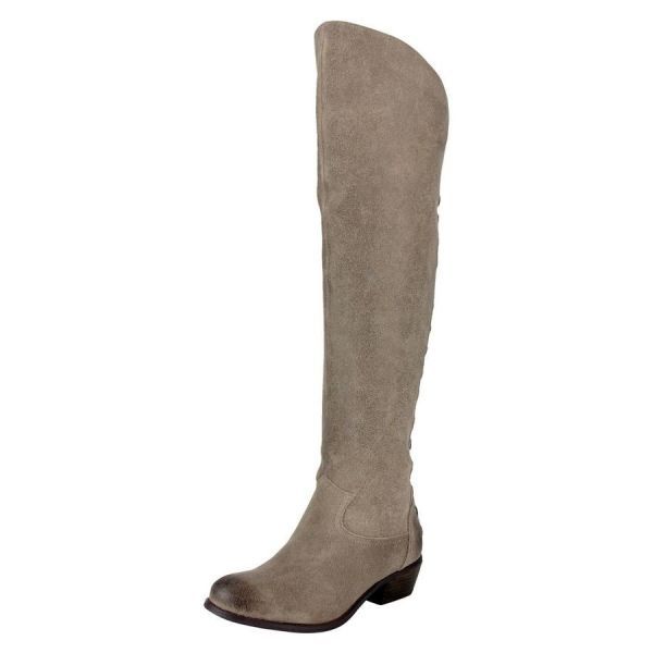 Naughty Monkey Taupe Grab Over The Knee Boots 