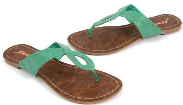 Gomax Berdine-79 Turquoise Flat Thong Sandal