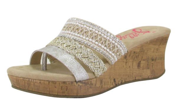 JellyPop January Silver Multi Woven Wedge