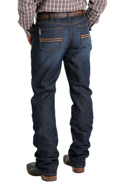 Cinch Men's Silver Label Dark Wash Slim Straight Performance Jeans Indigo MB98034018