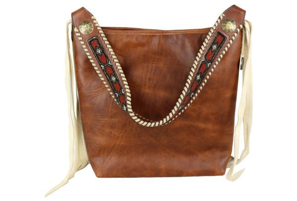 Double J Saddlery Brandy Pull-Up Messenger Tote