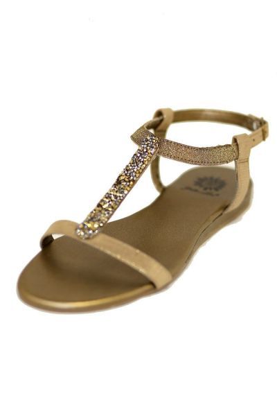 Yellowbox Shoes Oda Gold Sparkle Flat Sandals