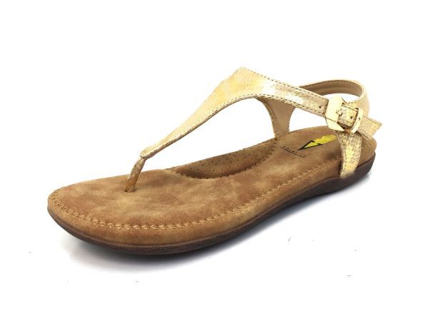 Volatile Gold Reece Snake Print Thong Sandal