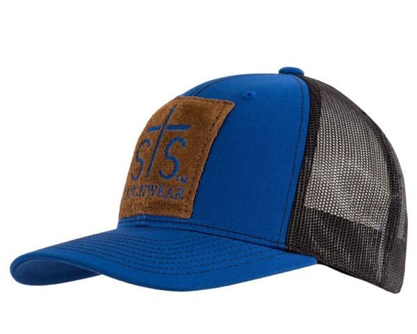 STS Ranchwear Logo Front Brown Patch Hat in Royal Black