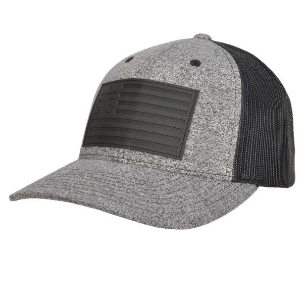 STS Ranchwear STS Flag Logo Patch Cap in Black Heather Black