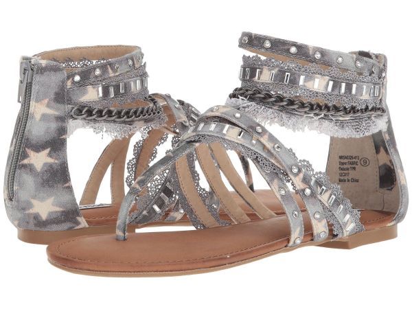 Not Rated Xara Embellished Lace Strappy Sandal in Light Blue