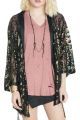 Libby Story Candlelight Burnout Kimono in Black Gold