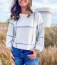 Solange Plaid Sweater In Pebble Zw213218
