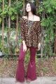 Turquoise Haven Suede Bell Bottoms in Plum