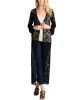 Peppermint Black Scalloped Lace Open Front Bell Sleeve Duster