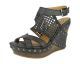 Not Rated Black Coralie Studded Cut Out Wedge