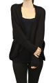 KLd. Signature Black Open Cardigan With Pockets