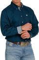 Western Shirt Mens Long Sleeve Solid Button MTW1105384Teal