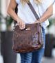 Bed Stu Orchid Woven Leather Bag in Teak Rustic