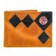 Hooey Diamond Patchwork Cutout Front Pocket Bi Fold Wallet With Black Ostrich Print Leather Inlay