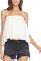 Anama Ivory Tie Shoulder Cropped Top 