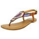 Not Rated Tan Santo Beaded Sandals