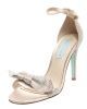 Blue by Betsey Johnson Gwen Champagne Satin Embellished Bow Heels