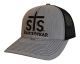 STS Ranchwear Logo Front Puff Hat in Heather Gray Black
