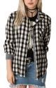 White Crow Checked Out Button Front Plaid in Black 